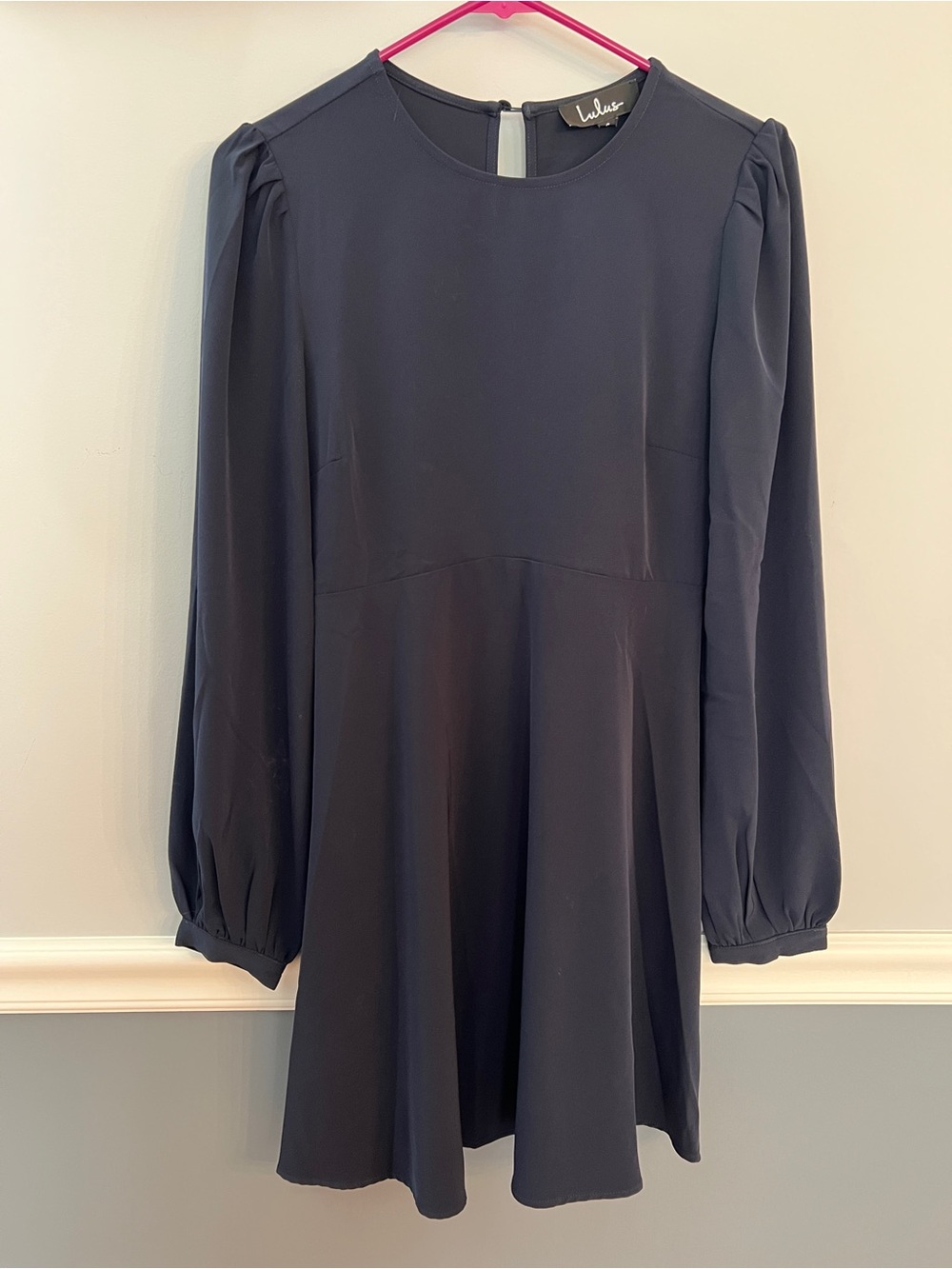 Lulus Navy Fit & Flare Mini Dress Size S